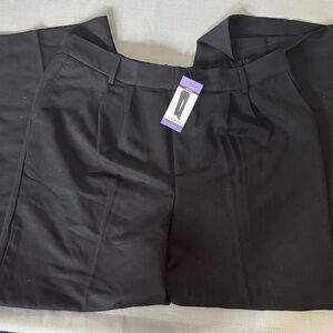 Steve Madden Classic Black wide leg sz XXL Dress Pants elastic waistband NWT